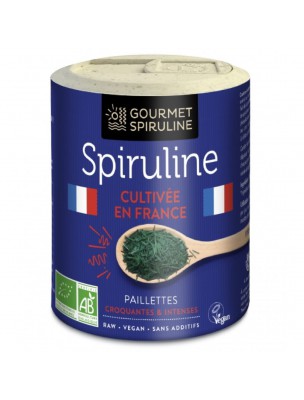 Image de Spiruline France Bio Paillettes - Vitalité 90 grammes - Gourmet Spiruline depuis Commandez les produits Gourmet Spiruline à l'herboristerie Louis