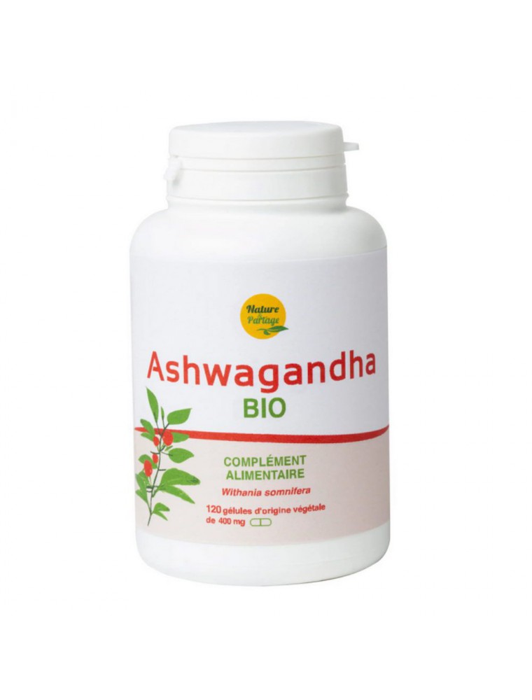 Image principale de la modale pour Ashwagandha Bio - Stress 120 gélules végétales - Nature et Partage