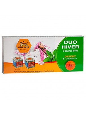 Image de Coffret Duo Hiver - 2 baumes du tigre blancs et 1 chaufferette - Tiger Balm depuis louis-herboristerie