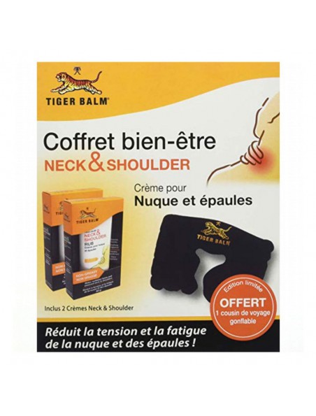 Image principale de Coffret Neck and Shoulder - 2 crèmes nuque et épaules et un coussin gonflable - Tiger Balm