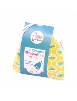 Image de Cup féminine - Pochette jaune Taille 1 - Lamazuna via Soin Intime Neutre Bio 200 ml - Centifolia