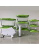 Kit de 8 boîtes sous vides rectangulaires en verre (0.5, 1.5 et 3 Litres) avec pompe manuelle et pompe électrique - Status