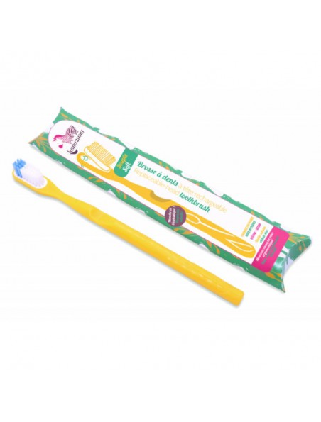 Image principale de Brosse à dent rechargeable - Souple jaune - Lamazuna