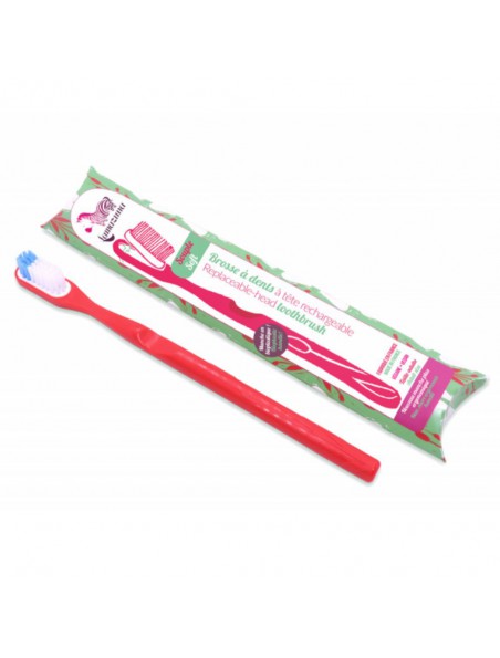 Image principale de Brosse à dent rechargeable - Souple rouge - Lamazuna