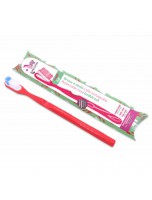 Image de Brosse à dent rechargeable - Médium rouge - Lamazuna depuis Hygiène naturelle : produits de phytothérapie et d'herboristerie
