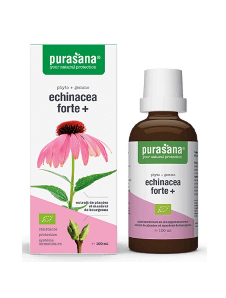 Echinacea Forte + Bio - Système immunitaire 100 ml - Purasana Echinacea Forte + Bio - Système immunitaire 100 ml - Purasana