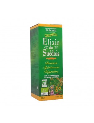 Image de Elixir du Suédois 17,5° Bio - Digestif, Tonique et Dépuratif 350 ml - Saint-Benoît depuis Elixir du Suédois : vente en ligne de produits de phytothérapie et d'herboristerie