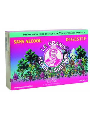 Image de Elixir du Suédois Sans Alcool - Digestif 20 ampoules - Saint-Benoît via Baume du Suédois - Massage 100 ml - Saint-Benoît