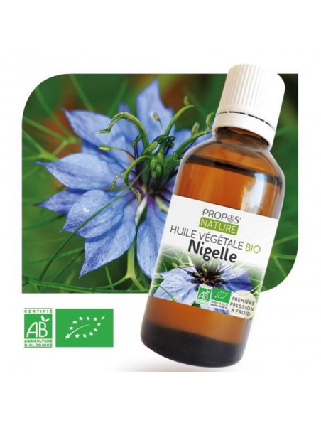 Image principale de Nigelle Bio - Huile végétale de Nigella sativa 50 ml - Propos Nature