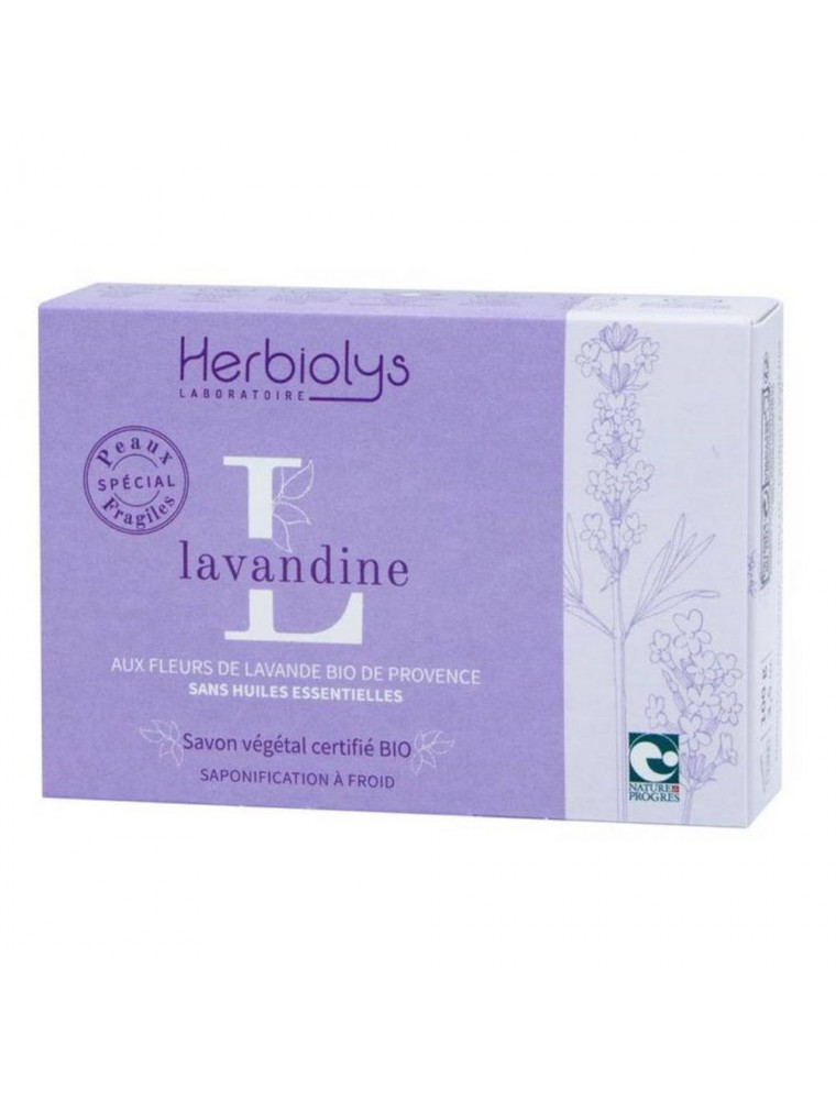 Image principale de la modale pour Savon Maman Bébé Lavandine Bio - Lavande 100G - Herbiolys