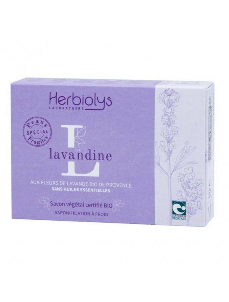 Image principale de Savon Maman Bébé Lavandine Bio - Lavande 100G - Herbiolys