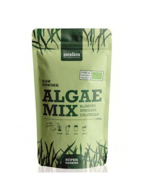 Algae Mix Bio - Klamath Spiruline Chlorella SuperGreens 200g - Purasana