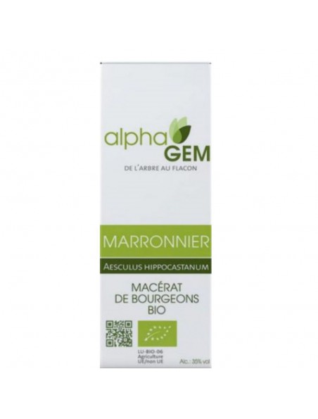 Achetez Marronnier Macérat de bourgeons Bio - Aesculus hippocastanum 50 ml - Alphagem à l'herboristerie Louis Image principale de Marronnier Macérat de bourgeons Bio - Aesculus hippocastanum 50 ml - Alphagem