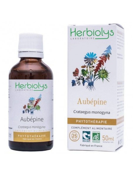 Aubépine Bio - Stress et Coeur Teinture-mère Crataegus monogyna 50 ml - Herbiolys