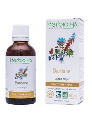 Image de Great Burdock organic - Depurative and Skin Mother tincture Lappa major 50 ml - Herbiolys via Buy Anti-Imperfections Set - Healthy Skin -