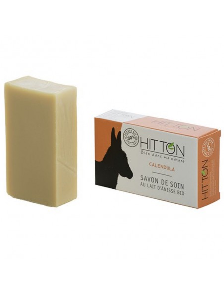 Achetez Savon au Lait d'ânesse Bio - Calendula 100 grammes - Hitton à l'herboristerie Louis Image principale de Savon au Lait d'ânesse Bio - Calendula 100 grammes - Hitton