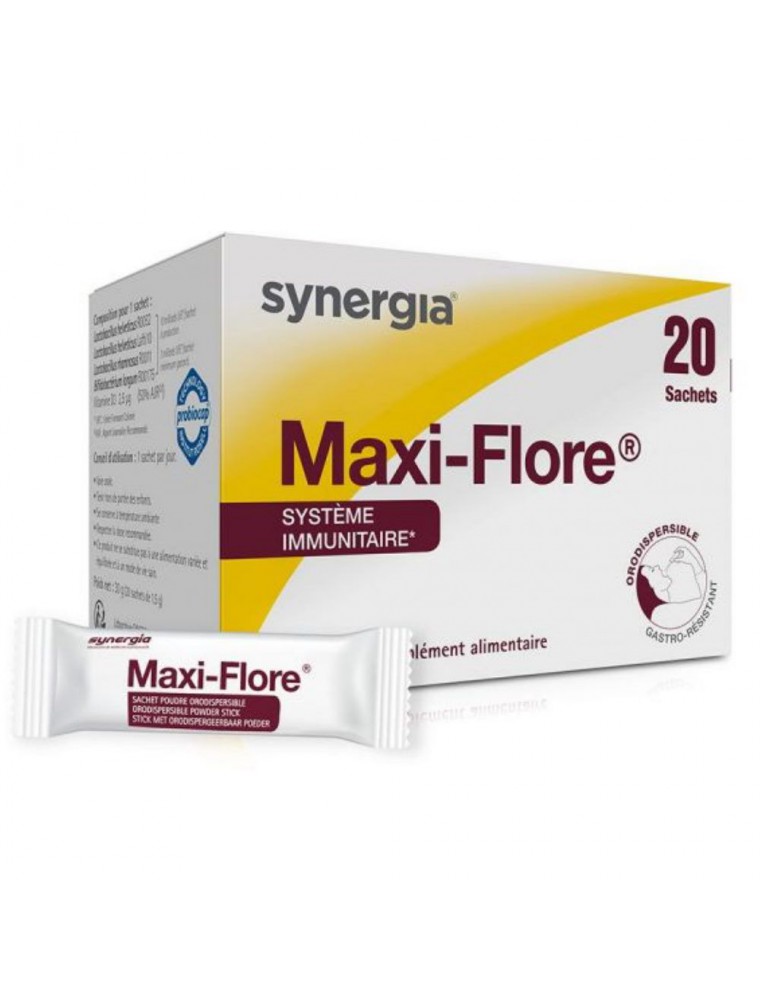 Image principale de la modale pour Maxi-Flore Orodispersible - Immunité et Flore intestinale 20 sachets - Synergia