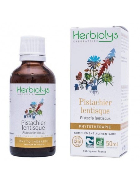 Image principale de Lentisque Pistachier Bio - Circulation Teinture-mère Pistacia lentiscus 50 ml - Herbiolys