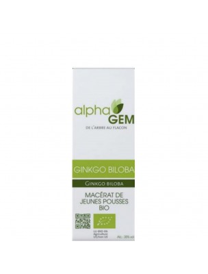 Image de Ginkgo Macérat de jeunes pousses Bio - Ginkgo biloba 15 ml - Alphagem depuis Découvrez nos bourgeons unitaires naturels pour un bien-être complet (3)