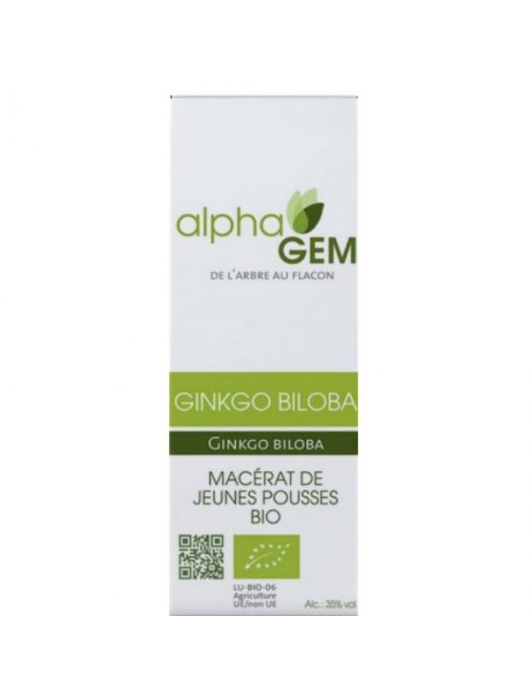 Image principale de la modale pour Ginkgo Macérat de jeunes pousses Bio - Ginkgo biloba 50 ml - Alphagem