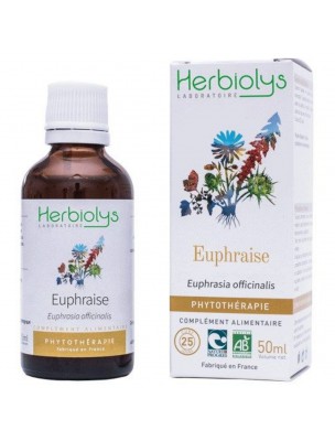 Image de Euphraise Bio - Vision Teinture-mère Euphrasia officinalis 50 ml - Herbiolys depuis Euphraise officinale - Partie aérienne - 100g