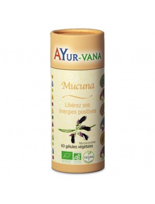 Image de Mucuna Bio - Stress and Anxiety 60 capsules - Ayur-Vana via Buy Joie Bio - Emotion Herbal Tea 20 teabags -