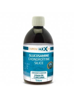 Image de Chondroïtine, Glucosamine et Silice - Articulations 1 Litre - Curcumaxx via Acheter Curcuma - Articulations, digestion et anti-oxydant 60 gélules -
