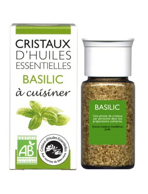 Image de Basilic - Cristaux d'huiles essentielles - 10g via Sel Rose de l'Himalaya - L'Himalayen 250g