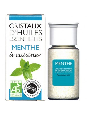 Image de Menthe - Cristaux d'huiles essentielles 10g via Coffret La cuisine aux cristaux d'huiles essentielles - Livre et cristaux d'huiles essentielles