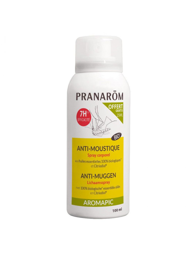 Spray Corps anti-moustiques Aromapic Bio - Répulsif corporel 75 ml + 25 ml offerts - Pranarôm Spray Corps anti-moustiques Aromapic Bio - Répulsif corporel 75 ml + 25 ml offerts - Pranarôm