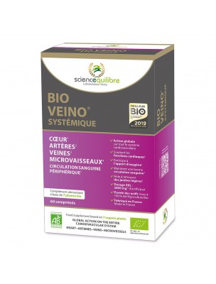 Image de BIO VEINO systémique - Circulation sanguine 60 comprimés - Sciencequilibre via Marron d'Inde XXI - Extrait Fluide 50ml SoriaNatural