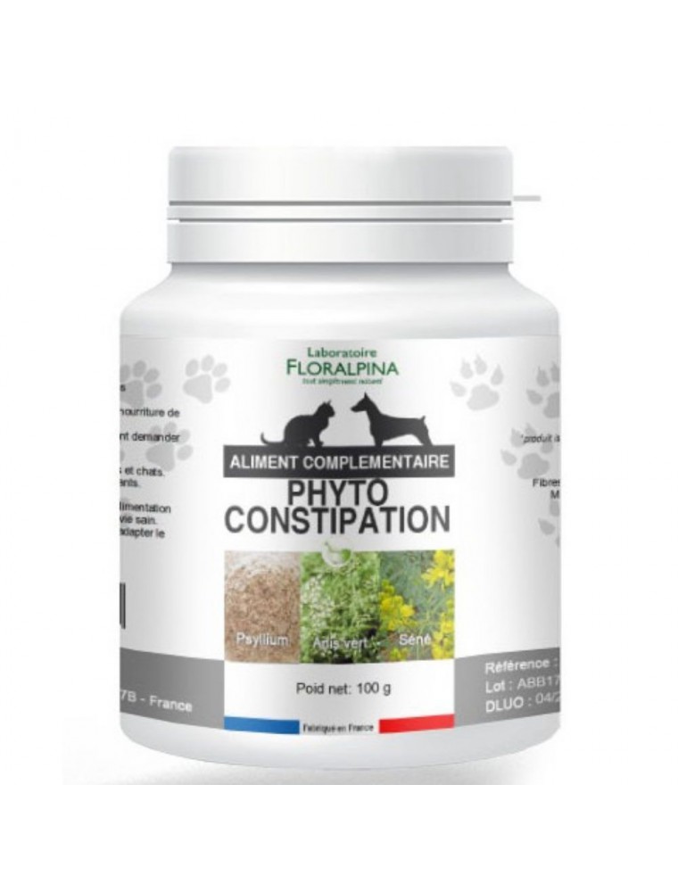 Phyto Constipation - Laxatif Chiens et Chats 100g - Floralpina Phyto Constipation - Laxatif Chiens et Chats 100g - Floralpina