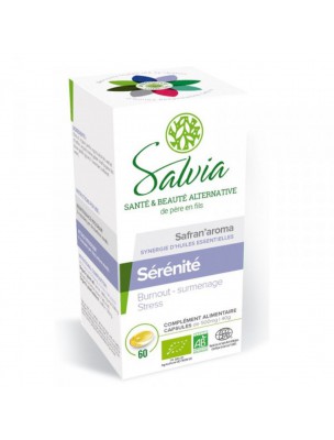 Image de Safran'aroma Bio - Serenity 60 capsules of essential oils Salvia depuis Synergies of relaxing essential oils