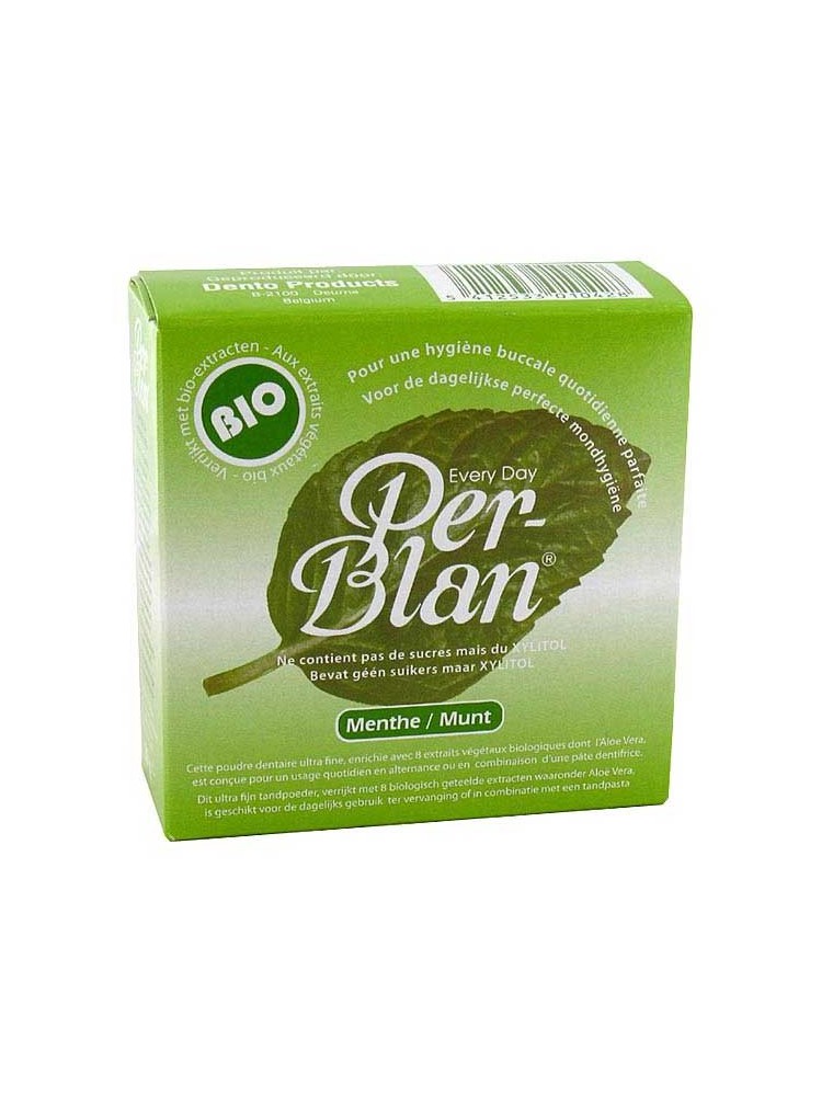 Image principale de la modale pour Dentifrice en poudre Menthe - 30 grammes - Per-Blan