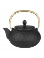 Image de Black cast iron teapot Rosaces 0,8 Litre with its filter via Buy Organic Gyokuro Tea - Green Tea 50 g -