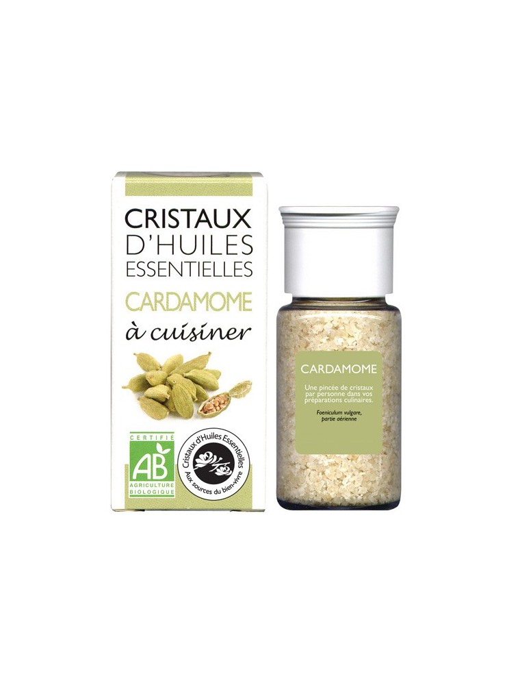 Image principale de la modale pour Cardamome - Cristaux d'huiles essentielles - 10g