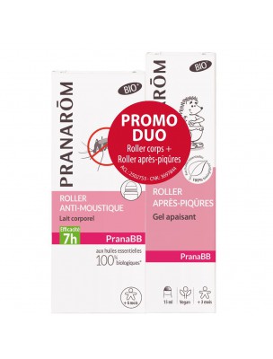 Pranabb Roller Anti-Moustiques Bio et Pranabb Roller après-piqûres Bio - Anti-moustiques - Pranarôm
