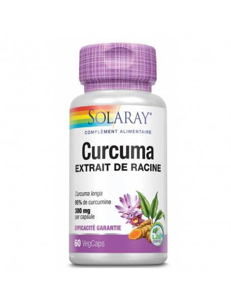 Image principale de Curcuma 300 mg - Articulations 60 capsules végétales - Solaray