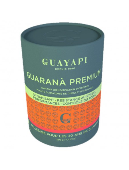 Warana Premium, Guarana d'origine Bio - Tonus et vitalité poudre 250 g - Guayapi