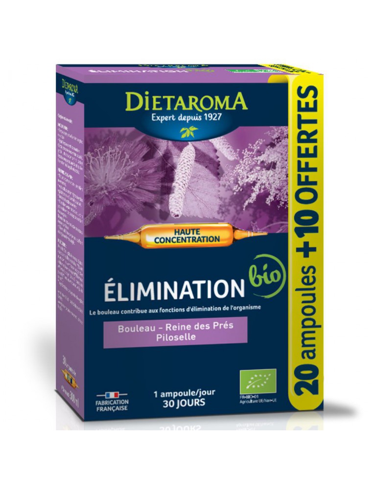 C.I.P. Elimination Bio - Elimination 20 ampoules et 10 offertes - Dietaroma C.I.P. Elimination Bio - Elimination 20 ampoules et 10 offertes - Dietaroma