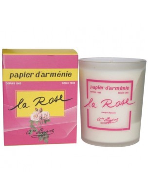 Image de Bougie d'Arménie à la rose - 220g  via Bougie Balade en Forêt - Senteurs Boisées - 150 g - Aromandise