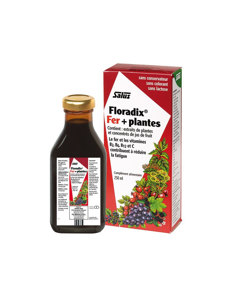 Image principale de la modale pour Floradix Fer + plantes - Tonique 250 ml - Salus