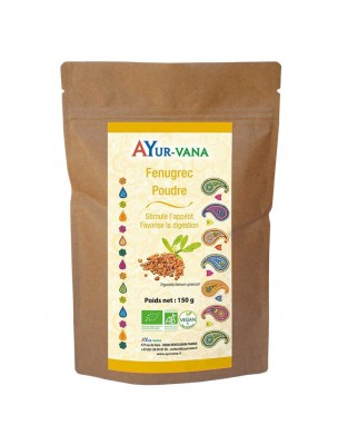 Image de Fenugreek Powder Organic - Digestion and Appetite 150 grams - Ayur-Vana depuis Buy the products Ayur-vana at the herbalist's shop Louis