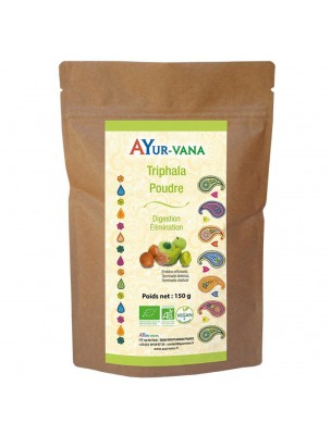 Image de Triphala poudre Bio - Digestion et Elimination 150 grammes - Ayur-Vana depuis Achetez les produits Ayur-vana à l'herboristerie Louis