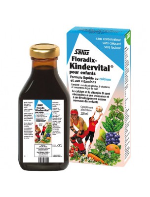 Image de Floradix Kindervital - Croissance des enfants 250 ml – Salus via Acheter Sirop "Tonic'Abeille" Bio - Propolis, pamplemousse, miel 125g -