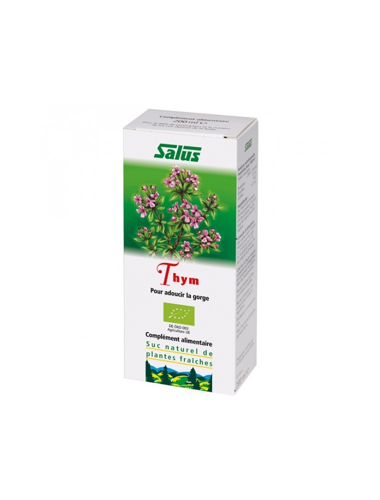 Image principale de la modale pour Thym Bio - Respiration Jus de plante fraîche Thymus vulgaris 200 ml – Salus