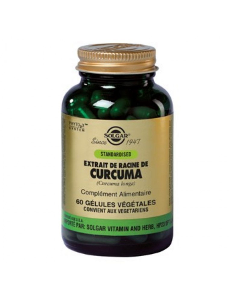 Curcuma - Articulations, digestion et anti-oxydant 60 gélules - Solgar