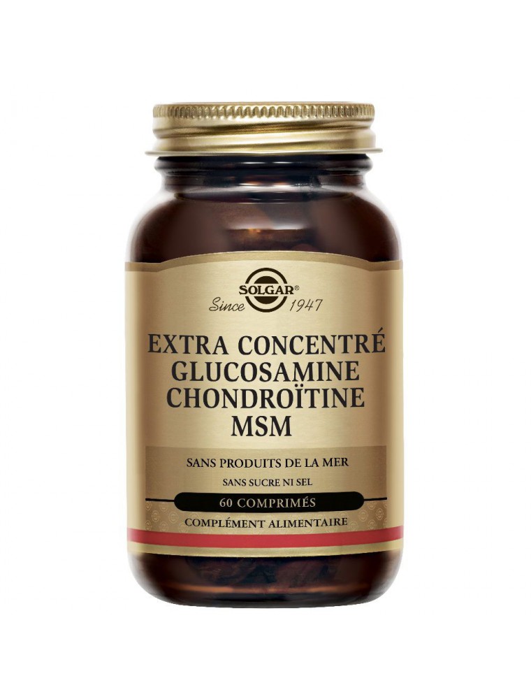 Glucosamine, Chondroïtine, MSM - Articulations et Cartilages 60 comprimés - Solgar