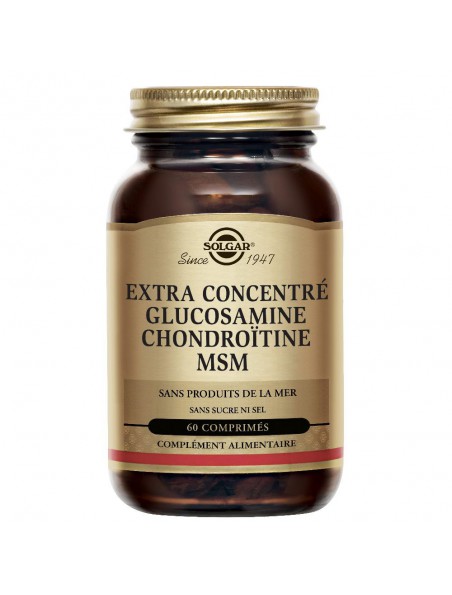 Glucosamine, Chondroïtine, MSM - Articulations et Cartilages 60 comprimés - Solgar Glucosamine, Chondroïtine, MSM - Articulations et Cartilages 60 comprimés - Solgar