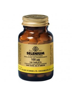 Image de Sélénium 100 ug - Anti-oxydant et Défenses immunitaires 100 comprimés - Solgar depuis Achetez les produits Solgar à l'herboristerie Louis (2)